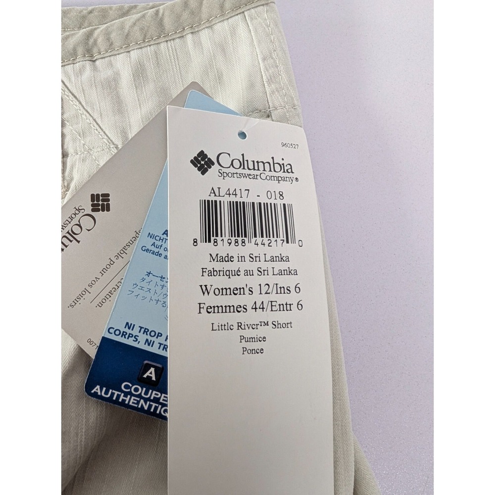 Columbia Shorts Women's 12 Beige Little River Sportswear Co Shorts New with Tags - Picture 11 of 12
